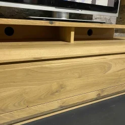 Decker Wohnwände & Tv-Lowboards|Wohnkombination Inavac Asteiche Bianco Mit Beleuchtung