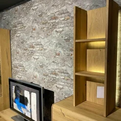 Decker Wohnwände & Tv-Lowboards|Wohnkombination Inavac Asteiche Bianco Mit Beleuchtung