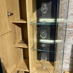 Decker Wohnwände & Tv-Lowboards|Wohnkombination Inavac Asteiche Bianco Mit Beleuchtung