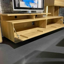 Decker Wohnwände & Tv-Lowboards|Wohnkombination Inavac Asteiche Bianco Mit Beleuchtung