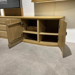 Rietberger Möbelwerke Wohnwände & Tv-Lowboards|Wohnkombination Kiana VS 66540 Eiche Massiv Sand 2206 Mit Beleuchtung