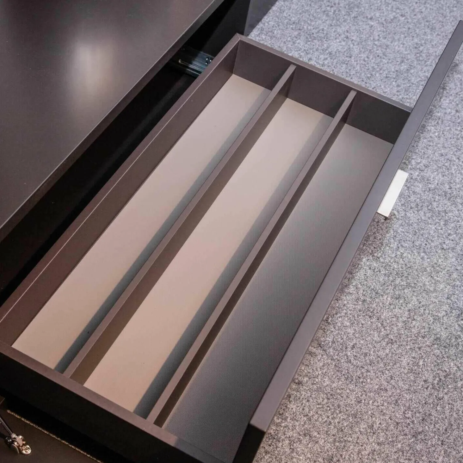 Rietberger Möbelwerke Wohnwände & Tv-Lowboards|Wohnkombination Lavita Lack Graphit Nussbaum