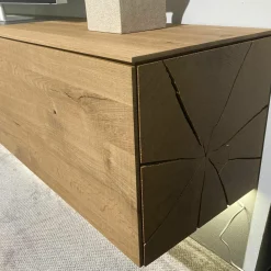 Musterring Wohnwände & Tv-Lowboards|Wohnkombination Trevi 7250 V22 Kerneiche Umato Birke Lack Anthrazit Paneel Riffholz Inklusive Beleuchtung