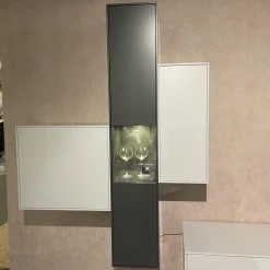 WK Wohnen Wohnwände & Tv-Lowboards|Wohnkombination WK 419 Intono Lack Steingrau Lack Quarz