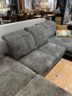 Activineo Wohnlandschaften|Wohnlandschaft Bailey Stoff Renegade 168 Plumb Grau Metallfüße Schwarz