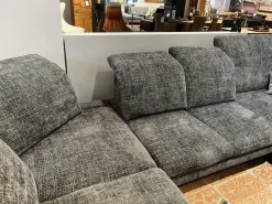 Activineo Wohnlandschaften|Wohnlandschaft Bailey Stoff Renegade 168 Plumb Grau Metallfüße Schwarz