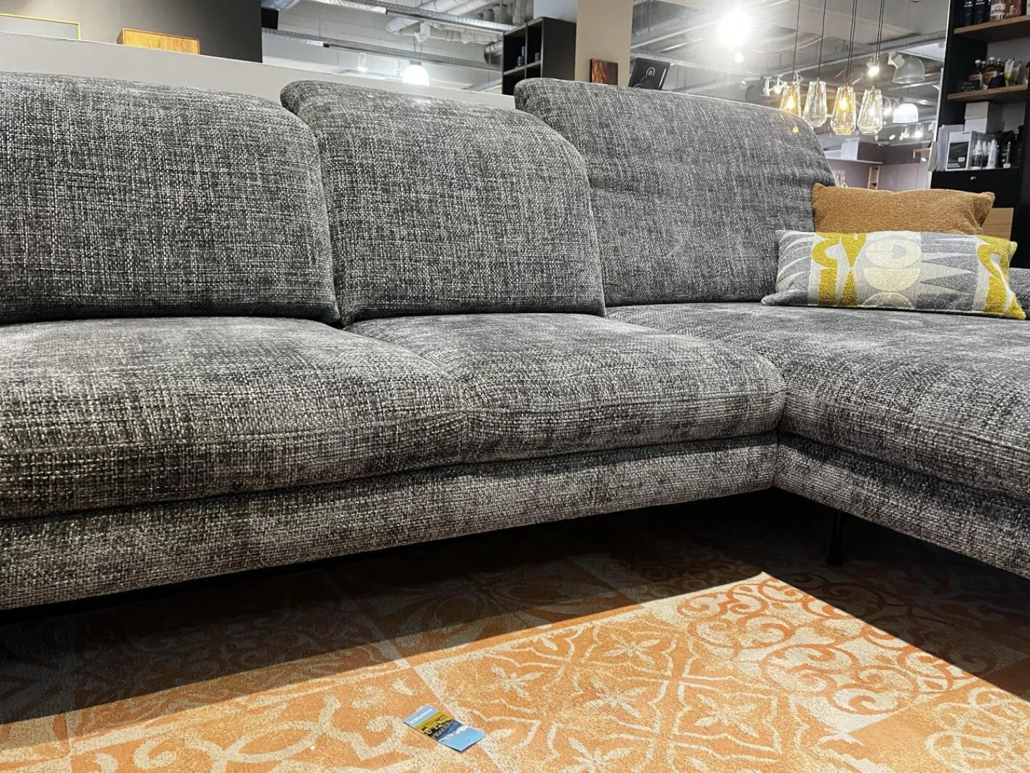 Activineo Wohnlandschaften|Wohnlandschaft Bailey Stoff Renegade 168 Plumb Grau Metallfüße Schwarz