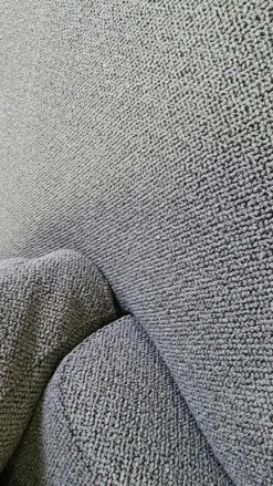 DFM Ecksofas|3-Sitzer-Sofas|Wohnlandschaft Belladonna Stoff Dream 122 Cloud MF1 Metall Schwarz