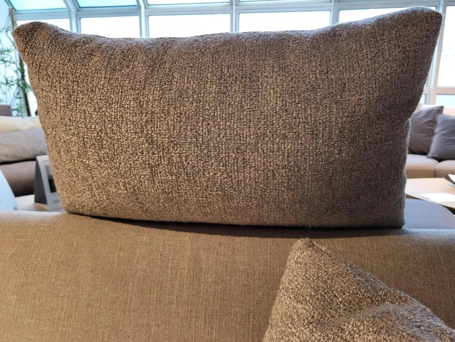 Rolf Benz Wohnlandschaften|Wohnlandschaft Cara Stoff 14.162 Steingrau Fuß Kufe Stahl Schwarz