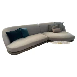 Giorgetti Ecksofas|Wohnlandschaft Ecksofa Vesper Stoff Penny Kat. D 6718 Acier Grau