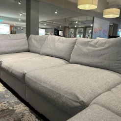 Gruppo Fox Wohnlandschaften|Wohnlandschaft Now Soft In Stoff Sable 01 Grau Gestell Metallkufe Chrom