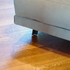 Molteni & C Wohnlandschaften|Wohnlandschaft Octave Bezug Stoff Wing WG243 Grau Grün Gestell Metall Zinnfarbig Lackiert Inklusive Kissen