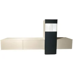 Nobilia Wohnwände & Tv-Lowboards|Wohnwand 945 Easytouch Lacklaminat 967 Alpinweiß Mit Beleuchtung