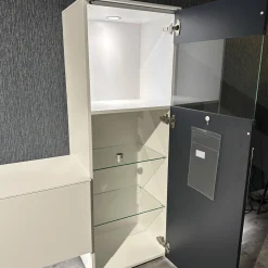 Nobilia Wohnwände & Tv-Lowboards|Wohnwand 945 Easytouch Lacklaminat 967 Alpinweiß Mit Beleuchtung