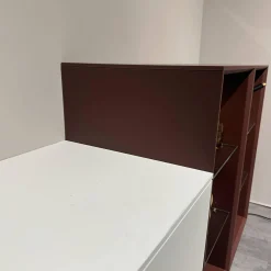 Nobilia Wohnwände & Tv-Lowboards|Wohnwand 945 Easytouch Lacklaminat Alpinweiß Und Rot Mit Beleuchtung