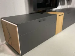 Schröder Franz Wohnwände & Tv-Lowboards|Wohnwand 2023 Lack Carbongrau Akzente Hirnholz Salzkammerguteiche Inklusive Beleuchtung