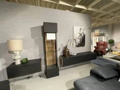 Schröder Franz Wohnwände & Tv-Lowboards|Wohnwand 2023 Lack Carbongrau Akzente Hirnholz Salzkammerguteiche Inklusive Beleuchtung Mit Fernsteuerung