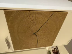 Die Hausmarke Wohnwände & Tv-Lowboards|Wohnwand 2102 Mattlack Kristallweiß Absetzung Asteiche Hell Furniert Inklusive Beleuchtung Mit Fernbedienung