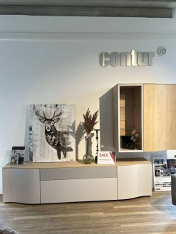 WK Wohnen Wohnwände & Tv-Lowboards|Wohnwand 420 Viva Holz Glattlack Steingrau Grau Mit Push-Beschlag