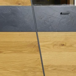 Wohn Concept Wohnwände & Tv-Lowboards|Wohnwand 2021 Vollholz Wildeiche Furniert Mattlack Beton Grau Griffe Und Füße Metall Effektlack Matt Grey Grau Glas Parasolglas Braun Mit Beleuchtung