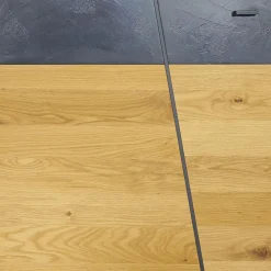 Wohn Concept Wohnwände & Tv-Lowboards|Wohnwand 2021 Vollholz Wildeiche Furniert Mattlack Beton Grau Griffe Und Füße Metall Effektlack Matt Grey Grau Glas Parasolglas Braun Mit Beleuchtung