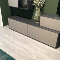 Hartmann Wohnwände & Tv-Lowboards|Wohnwand Alva Fango Mattglas mit Beleuchtung