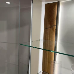 Gwinner Wohnwände & Tv-Lowboards|Wohnwand Atena Lack Lack Seidenmatt Weiß Akzente Balkeneiche Honig Inklusive Beleuchtung Ohne Deko