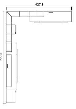 Gwinner Wohnwände & Tv-Lowboards|Wohnwand Atena Lack Lack Seidenmatt Weiß Akzente Balkeneiche Honig Inklusive Beleuchtung Ohne Deko