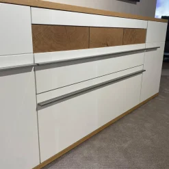 Gwinner Wohnwände & Tv-Lowboards|Wohnwand Atena Lack Lack Seidenmatt Weiß Akzente Balkeneiche Honig Inklusive Beleuchtung Ohne Deko