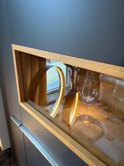 Musterring Wohnwände & Tv-Lowboards|Wohnwand Aterno Front Und Korpus Schiefergrau Grau Absetzung Eiche Struktur Inklusive LED Beleuchtung