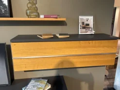 Musterring Wohnwände & Tv-Lowboards|Wohnwand Aterno Front Und Korpus Schiefergrau Grau Absetzung Eiche Struktur Inklusive LED Beleuchtung