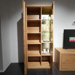 Wöstmann Wohnwände & Tv-Lowboards|Wohnwand Aurum 0020 Wildeiche Massiv Soft Gebürstet Inklusive LED-Beleuchtung