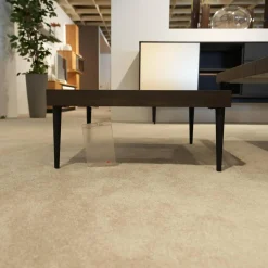 Gwinner Wohnwände & Tv-Lowboards|Wohnwand Bera Eiche Satin Terra Schwarz Gold Inklusive Sideboard Und Couchtisch