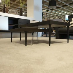 Gwinner Wohnwände & Tv-Lowboards|Wohnwand Bera Eiche Satin Terra Schwarz Gold Inklusive Sideboard Und Couchtisch