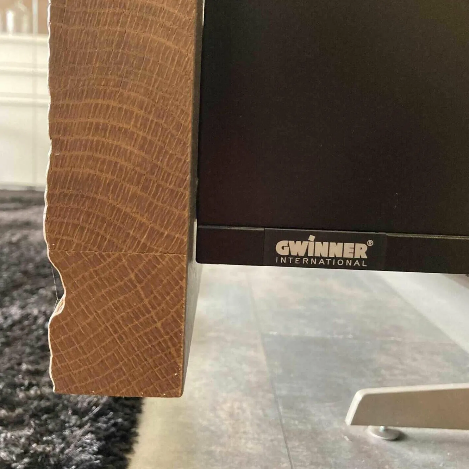 Gwinner Wohnwände & Tv-Lowboards|Wohnwand Bohle Lack Weiß Struktureiche Geräuchert mit Beleuchtung