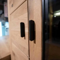 Global Wohnwände & Tv-Lowboards|Wohnwand Cabrera Asteiche Massiv Bianco Geölt Mit Beleuchtung