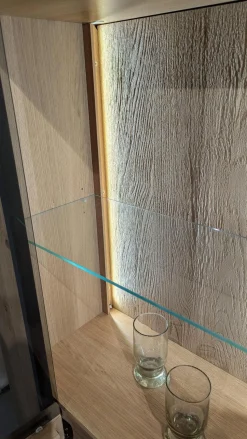 MCA Furniture Wohnwände & Tv-Lowboards|Wohnwand Campinas Asteiche Bianco Teilmassiv Metall Anthrazit