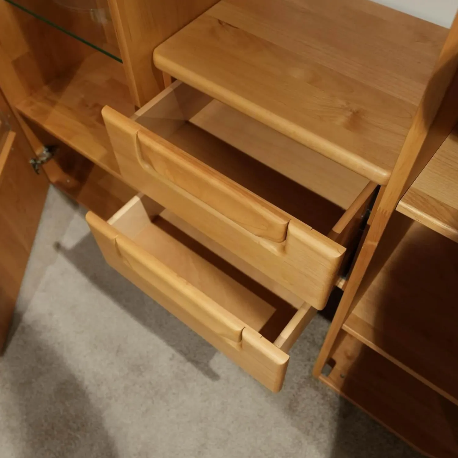 Wöstmann Wohnwände & Tv-Lowboards|Wohnwand Cantana 3000 Erle Massiv Inklusive Beleuchtung Und Flachtrafo Ohne Fernseher