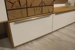 Decker Wohnwände & Tv-Lowboards|Wohnwand Carson Asteiche Massiv Bianco Geölt