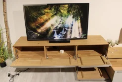 Decker Wohnwände & Tv-Lowboards|Wohnwand Carson Asteiche Massiv Bianco Geölt