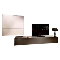 Contur Wohnwände & Tv-Lowboards|Wohnwand Casello Lack Matt Anthrazit Und Steingrau Mit TipOn Öffnung