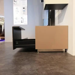 Spectral Smart Furniture Wohnwände & Tv-Lowboards|Wohnwand Cocoon Glas CAO Cacao Braun Satiniert Beige Stoff CF Schwarz Mit Soundsystem