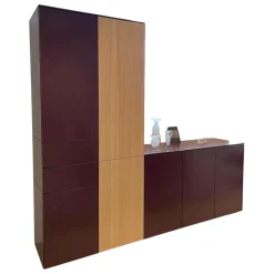 Interlübke Kommoden & Sideboards|Wohnwand Cube Change Mattlack M41 Burgund Eiche mit Sideboard