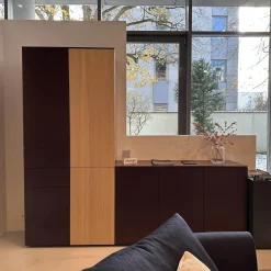 Interlübke Kommoden & Sideboards|Wohnwand Cube Change Mattlack M41 Burgund Eiche mit Sideboard