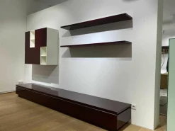 Interlübke Wohnwände & Tv-Lowboards|Wohnwand Cube Gap Lack Hochglanz Aubergine