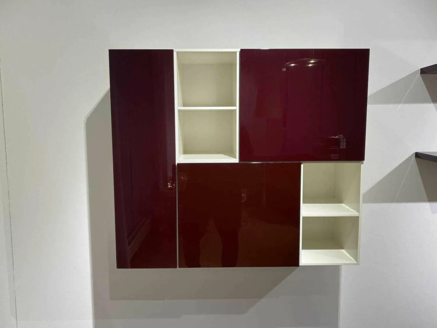 Interlübke Wohnwände & Tv-Lowboards|Wohnwand Cube Gap Lack Hochglanz Aubergine