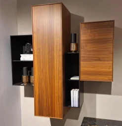 Sudbrock Wohnwände & Tv-Lowboards|Wohnwand Cubo Game Lack Matt Cosmos Grau Nussbaum Natur