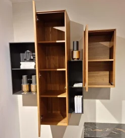 Sudbrock Wohnwände & Tv-Lowboards|Wohnwand Cubo Game Lack Matt Cosmos Grau Nussbaum Natur