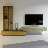 Mobilari Wohnwände & Tv-Lowboards|Wohnwand Cubus Pure Eiche Massiv Glas Dunkelbraun