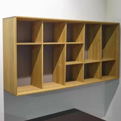 Mobilari Wohnwände & Tv-Lowboards|Wohnwand Cubus Pure Eiche Massiv Farbglas